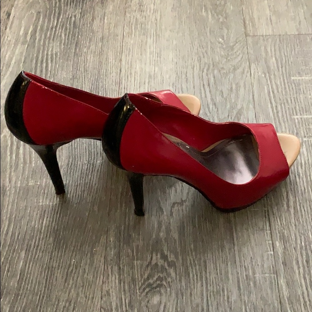 Beautiful red and black shoes